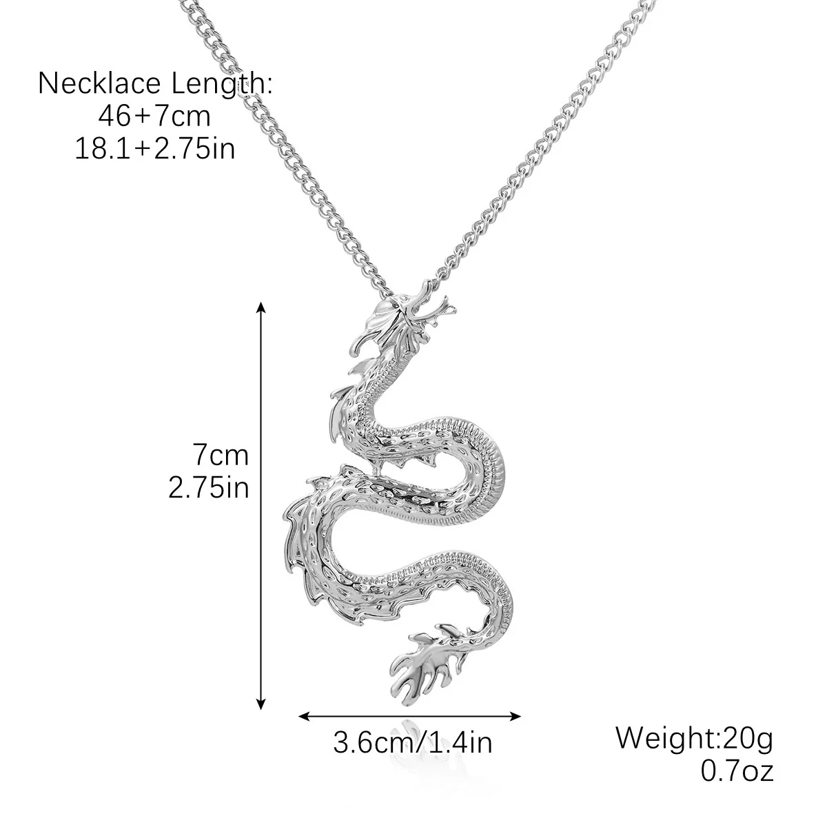 Women's Zodiac Dragon Pendant Necklace Zinc Alloy Ochain Electroplating Simple Geometric Style - Image 5