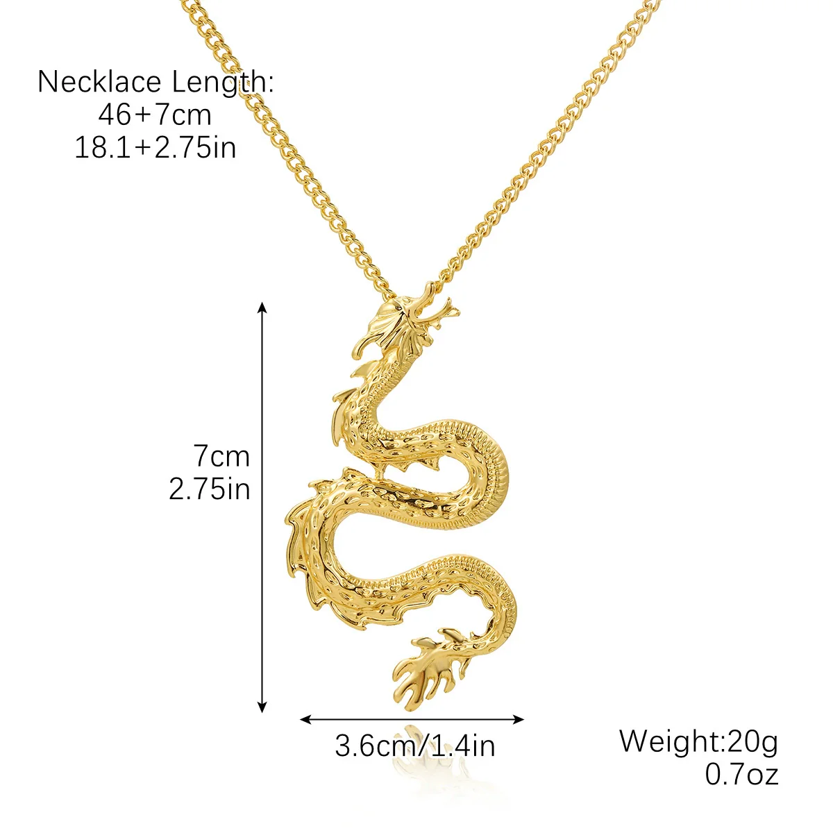 Women's Zodiac Dragon Pendant Necklace Zinc Alloy Ochain Electroplating Simple Geometric Style - Image 6
