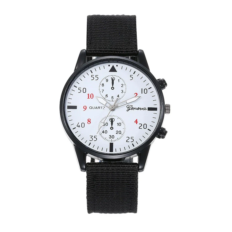 Woven Quartz And Digital Sports Watch For Men And Boys Nylon And Canvas Strap Alloy Case Round Dial - Image 10