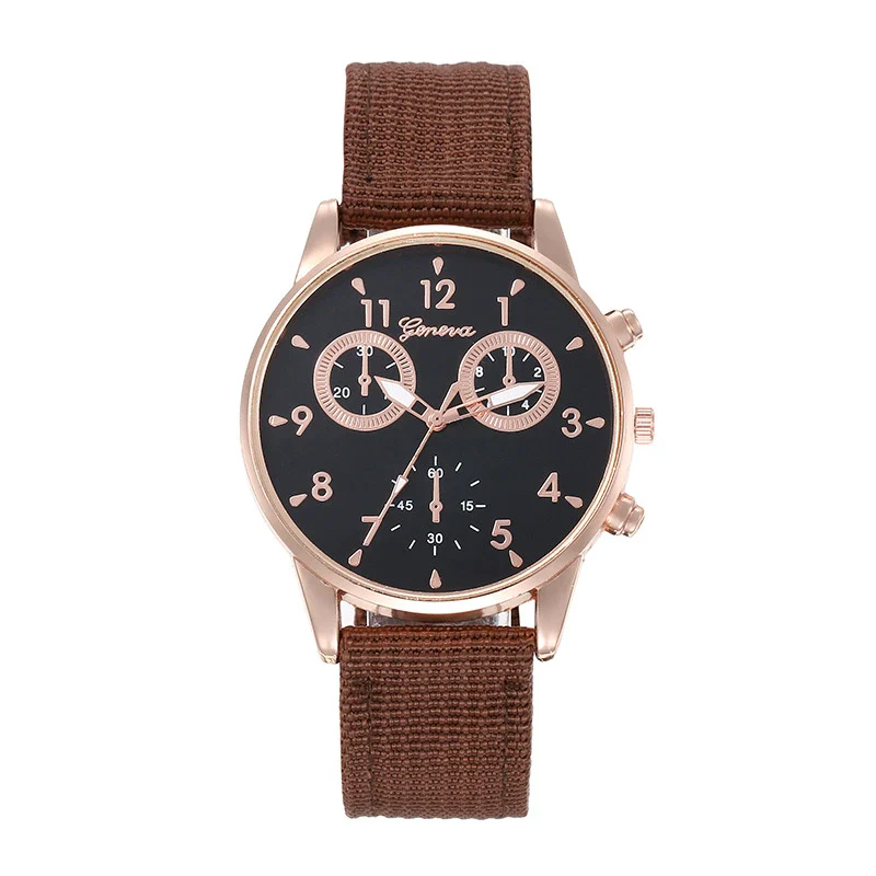 Woven Quartz And Digital Sports Watch For Men And Boys Nylon And Canvas Strap Alloy Case Round Dial - Image 11