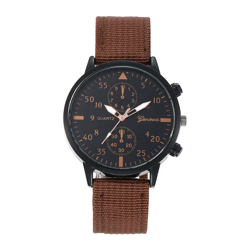 Woven Quartz And Digital Sports Watch For Men And Boys Nylon And Canvas Strap Alloy Case Round Dial - Image 5