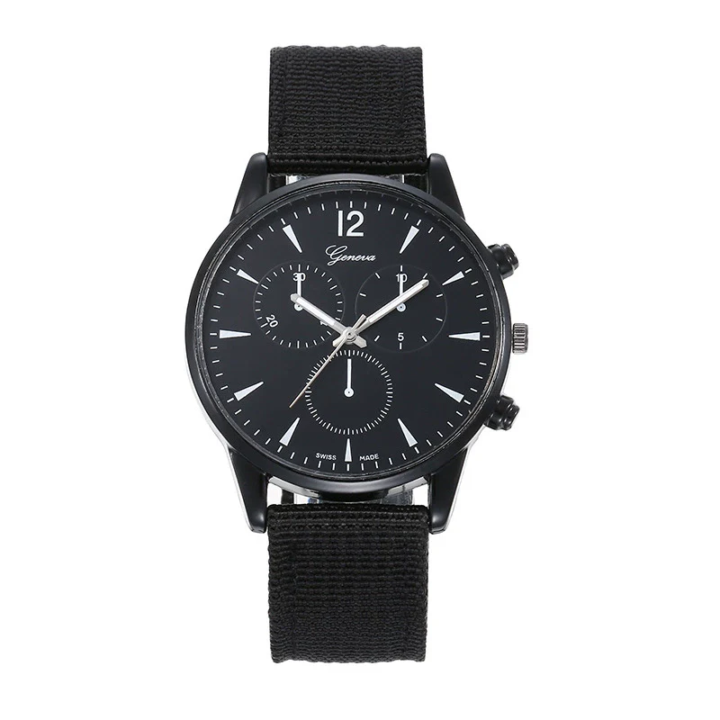 Woven Quartz And Digital Sports Watch For Men And Boys Nylon And Canvas Strap Alloy Case Round Dial - Image 8